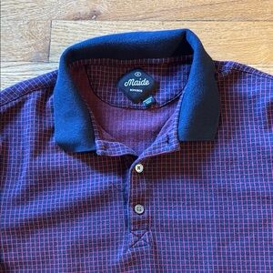 Maide Bonobos men’s size medium slim fit golf shirt polo stretchy geometric